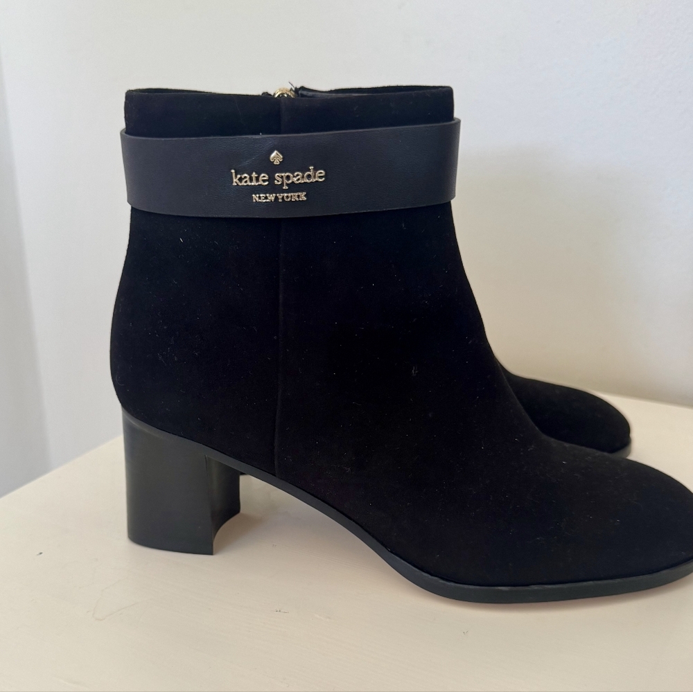 NWT Kate Spade Black Suede 'Morgan' Ankle Booties
